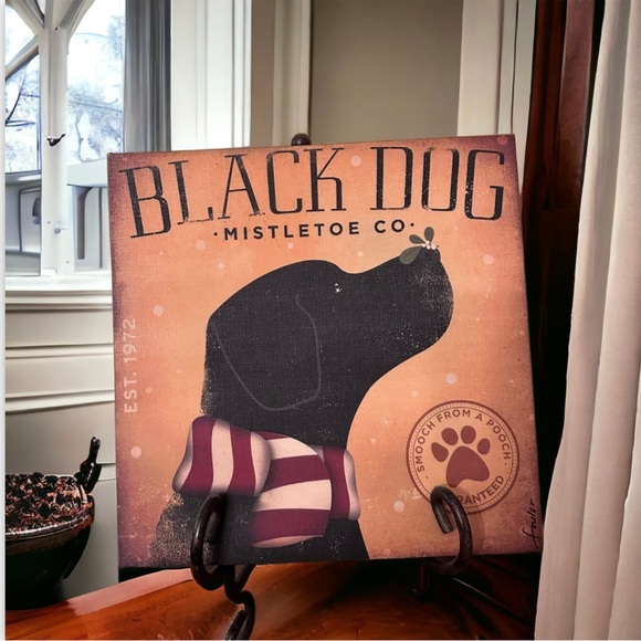 Adorable Canvas Art featuring a Black Lab - Picture 6 of 11